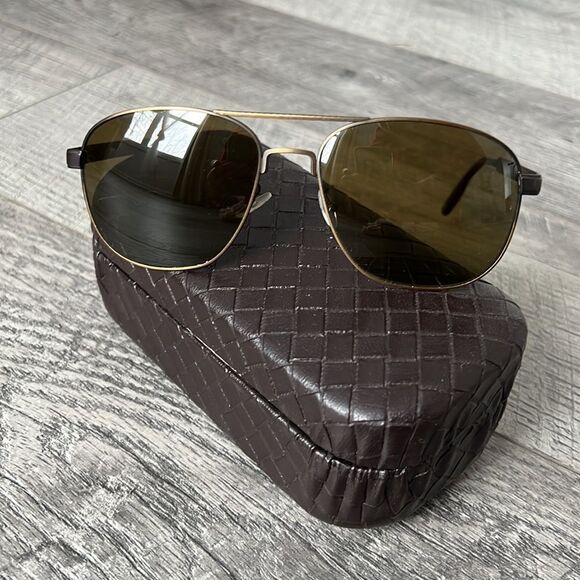 Bottega Veneta Italy brown unisex sunglasses ? titanium 145